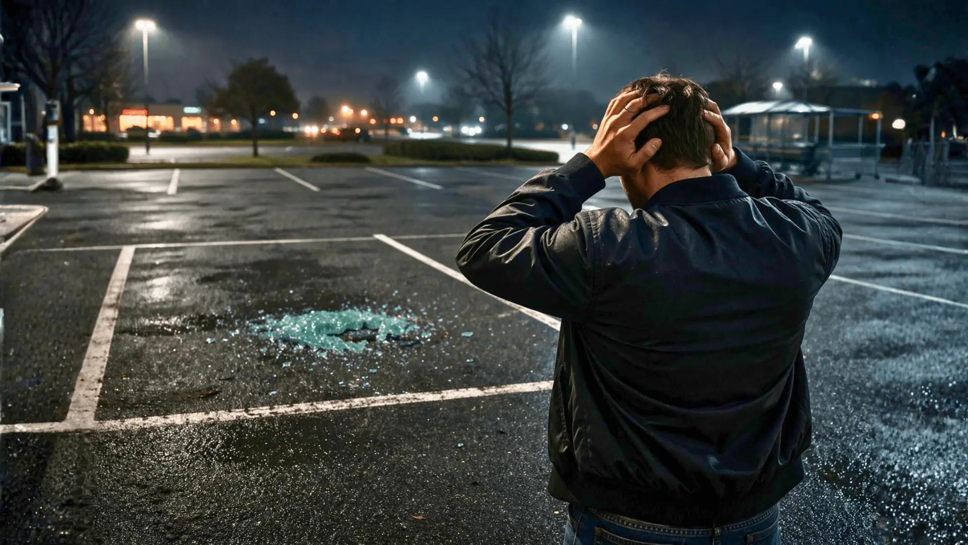 foto di un uomo che si porta le mani alla testa perché gli hanno rubato l'auto senza Trackting antifurto GPS 