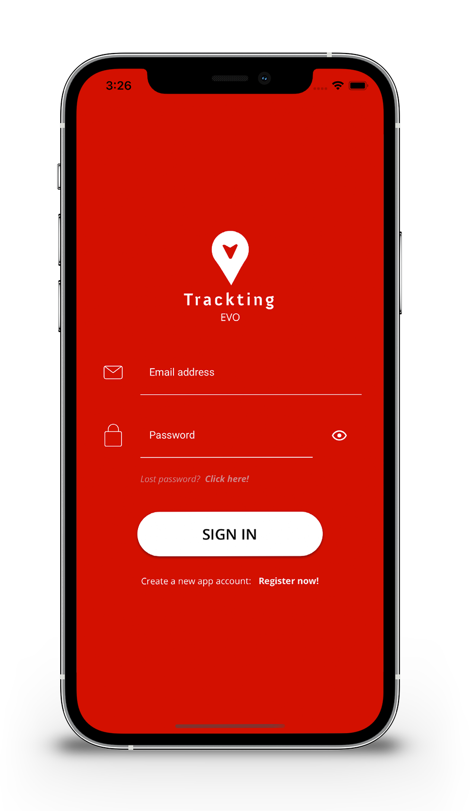 EVO App - User registration